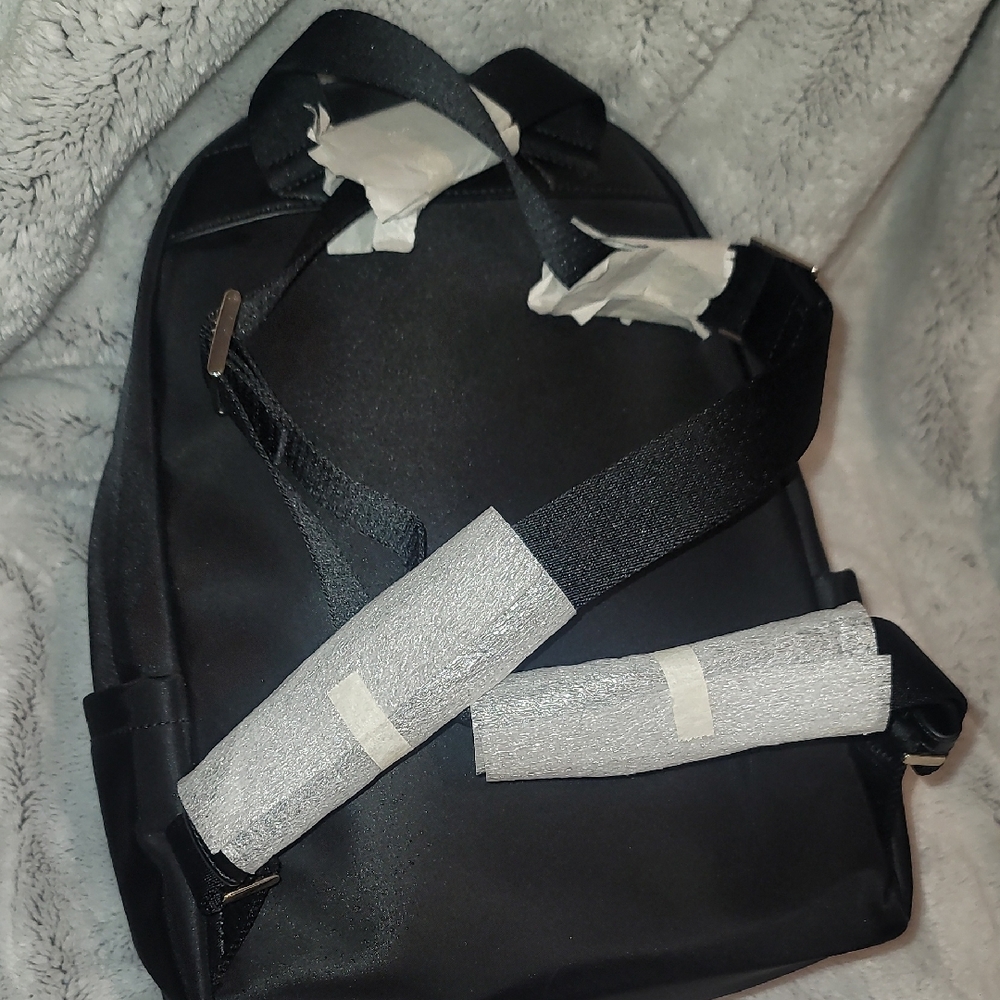 New Kate Spade Black Nylon Backpack/purse - Picture 3 of 6